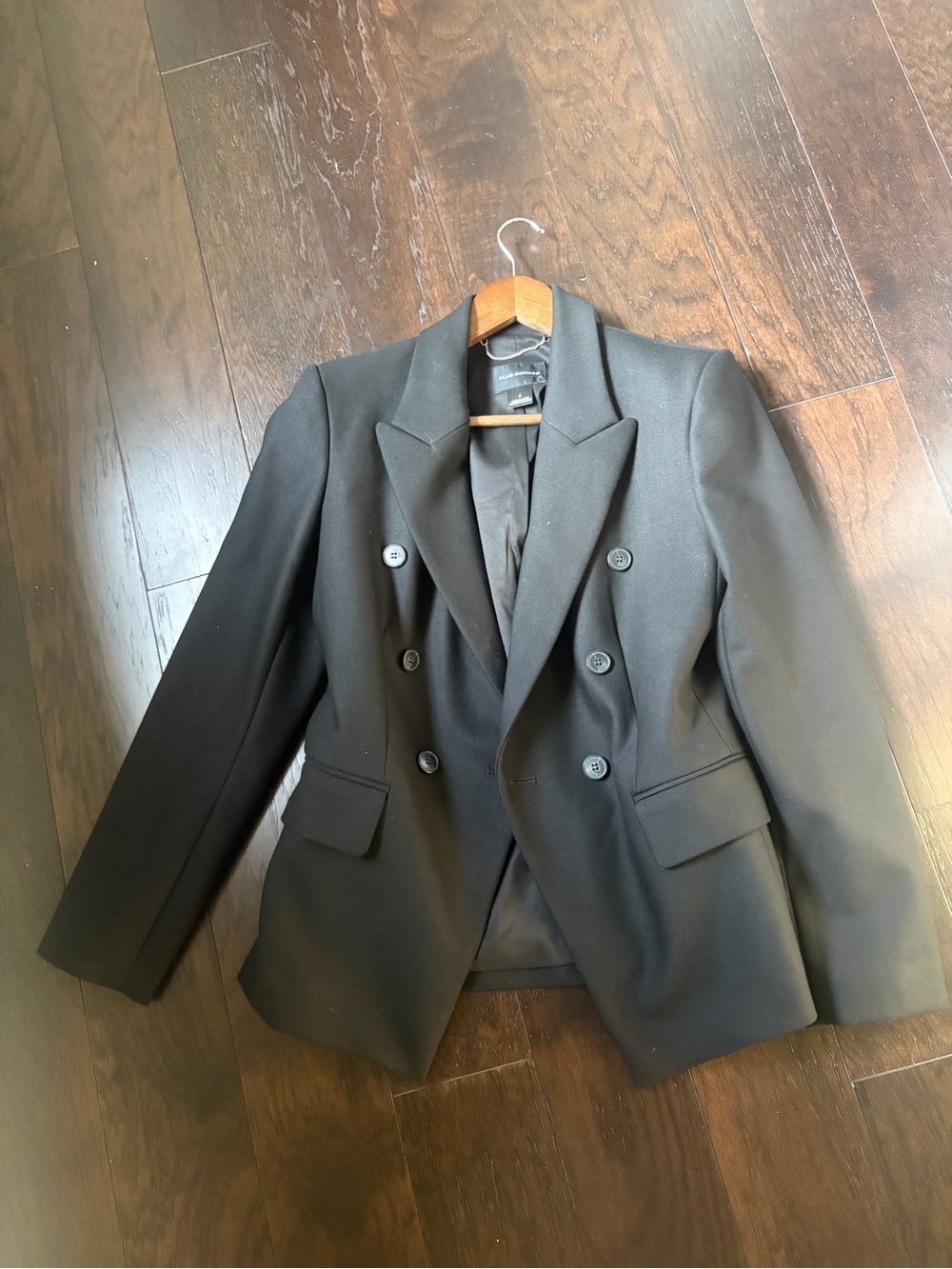 Club Monaco Double Breasted Black Blazer sz 6
